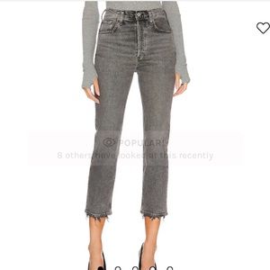 AGOLDE Riley crop grey/black jeans